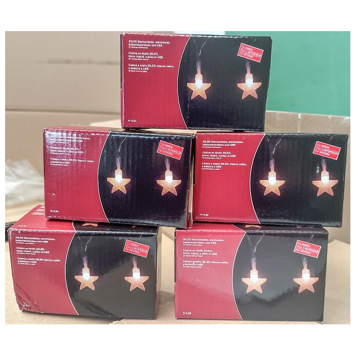 2,2 m Sternenkette 20 LED, USB oder Batterie, Innenbereich