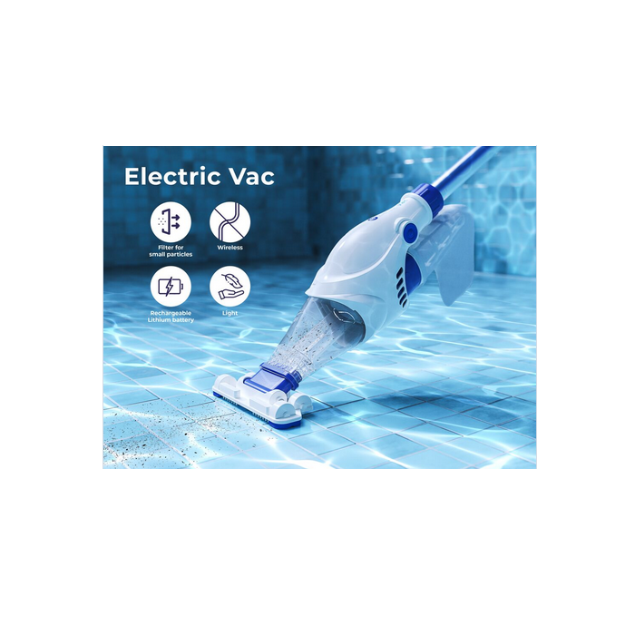 Gre Electric Vac Akku-Elektroreiniger – Poolansicht während der Reinigung von Boden und Wänden