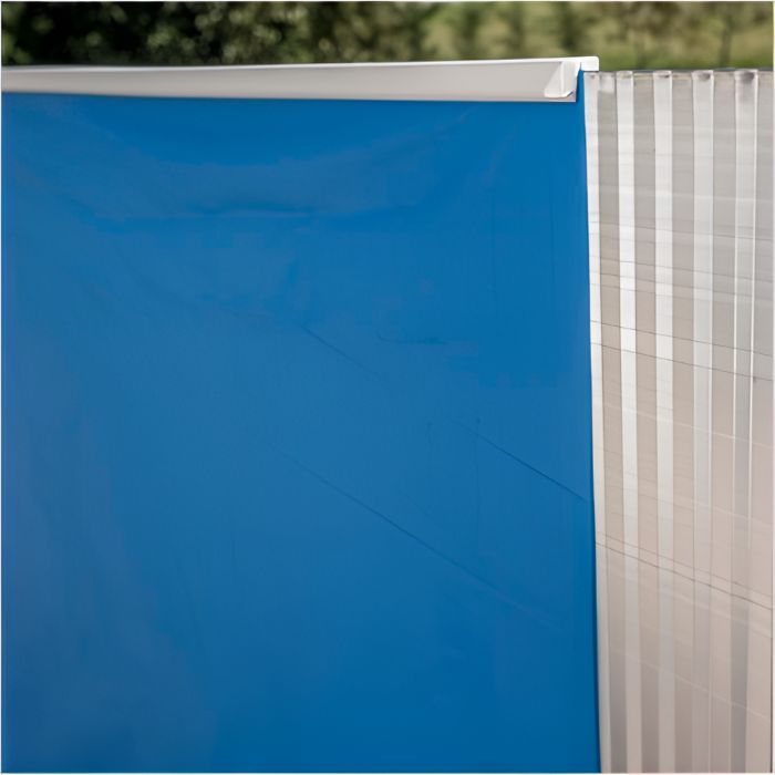 Gre Stahlwandpool – Innenfolie und flexible Montageschiene, Beispielbild montiert