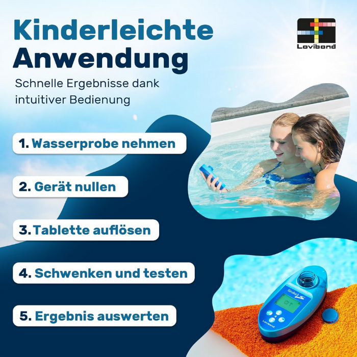 Lovibond Scuba S3 Anwendung – Schritt-für-Schritt Poolwassermessung mit dem elektronischen Pooltester