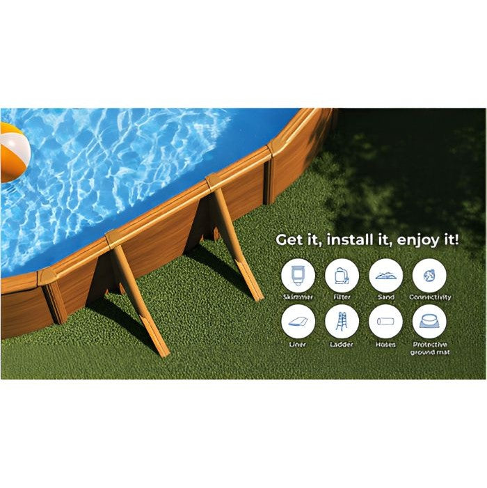 Gre Stahlwandpool Pacific 610x375x120 cm