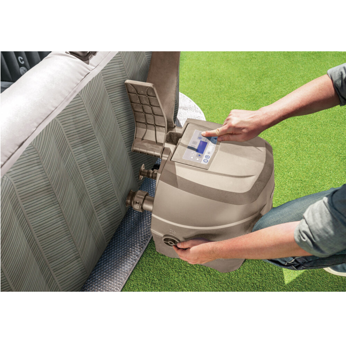 Intex Whirlpool PureSpa Chevron Deluxe Square, ⧄ 211x71 cm, mit Salzwasser- & Kalkschutzsystem