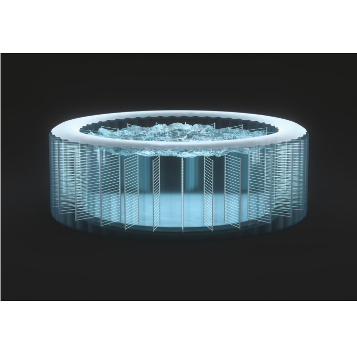 Intex Whirlpool PureSpa Chevron Deluxe Square, ⧄ 211x71 cm, mit Salzwasser- & Kalkschutzsystem