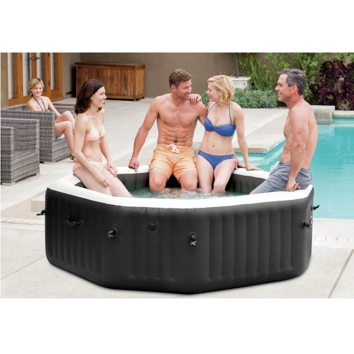 Intex Whirlpool PureSpa Jet & Bubble Deluxe Ocatgon Ø 201x71 cm, mit Salzwasser- & Kalkschutzsystem