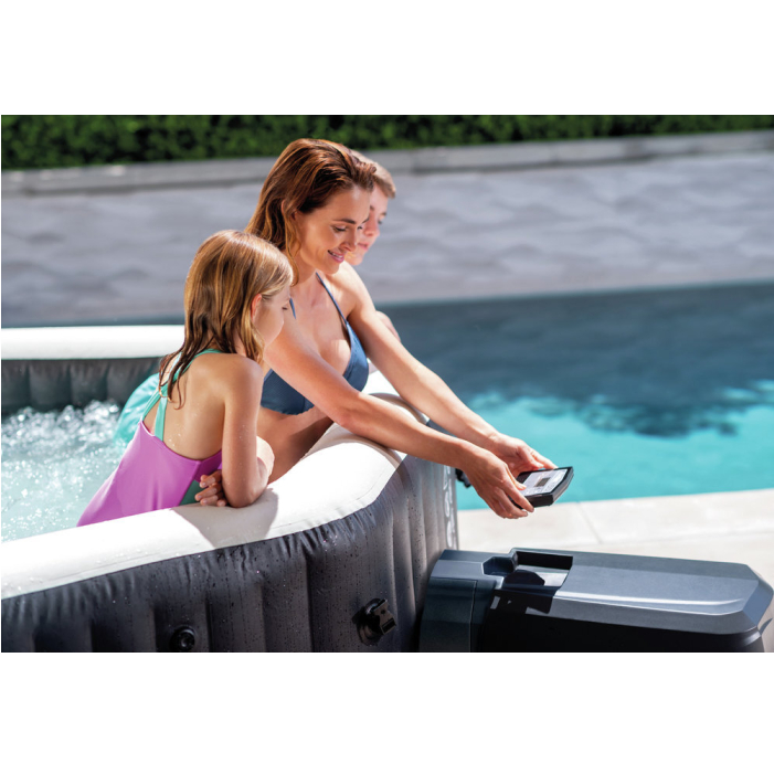 Intex Whirlpool PureSpa Jet & Bubble Deluxe Ocatgon Ø 201x71 cm, mit Salzwasser- & Kalkschutzsystem