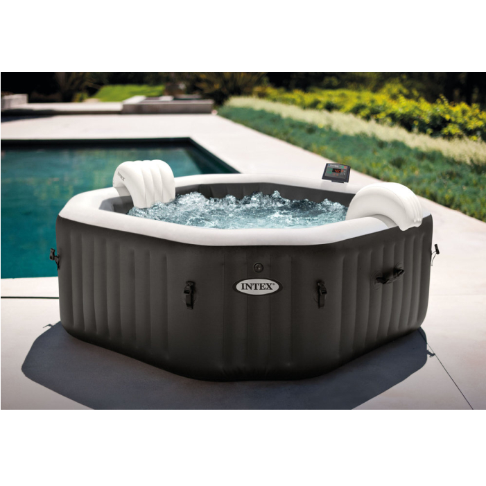 Intex Whirlpool PureSpa Jet & Bubble Deluxe Ocatgon Ø 201x71 cm, mit Salzwasser- & Kalkschutzsystem