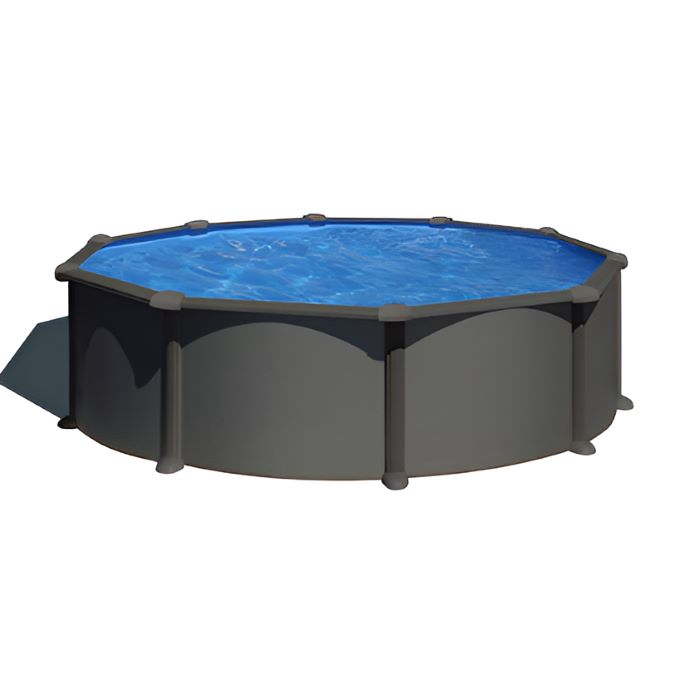 Gre Stahlwandpool Anthracite 350x132 cm