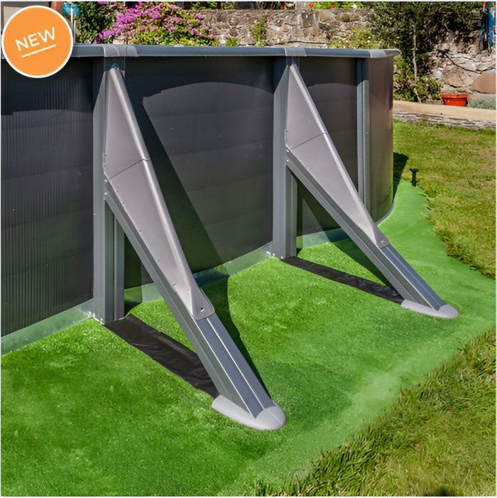 Gre Stahlwandpool Anthracite 500x300x120 cm