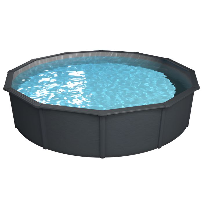 Steinbach Stahlwandpool Nuovo de Luxe II 460x120 cm, anthrazit