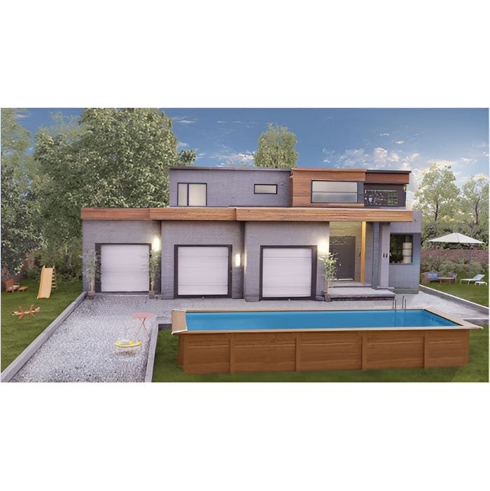 Gre Echtholzpool Braga 815x420x146 cm