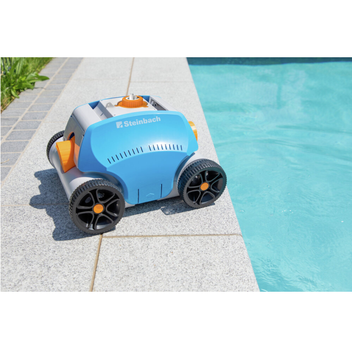 Steinbach Poolrunner Battery+ im Pool – automatische Bodenreinigung 120 Min. Akkulaufzeit