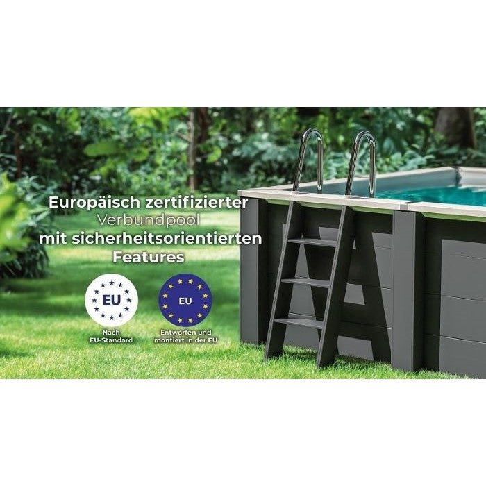 Gre Composite/WPC quadratisch 315x315x96 cm, NEU