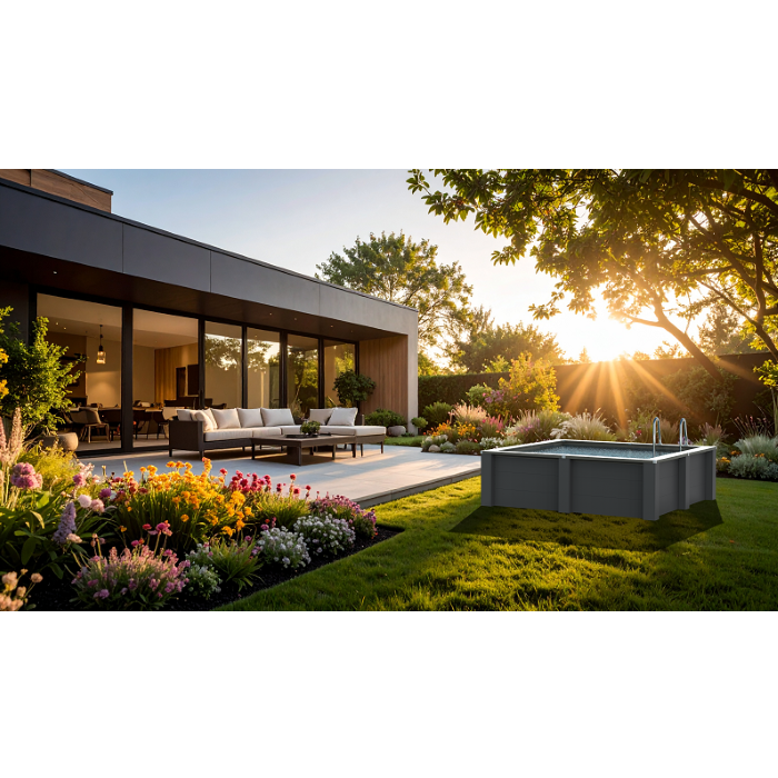 Gre Composite/WPC quadratisch 315x315x96 cm, NEU