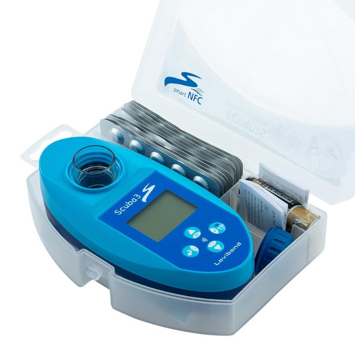 Lovibond Scuba S3 Elektronischer Pooltester – misst Chlor, pH-Wert, Alkalität und mehr, mit NFC und Pool Assistant App