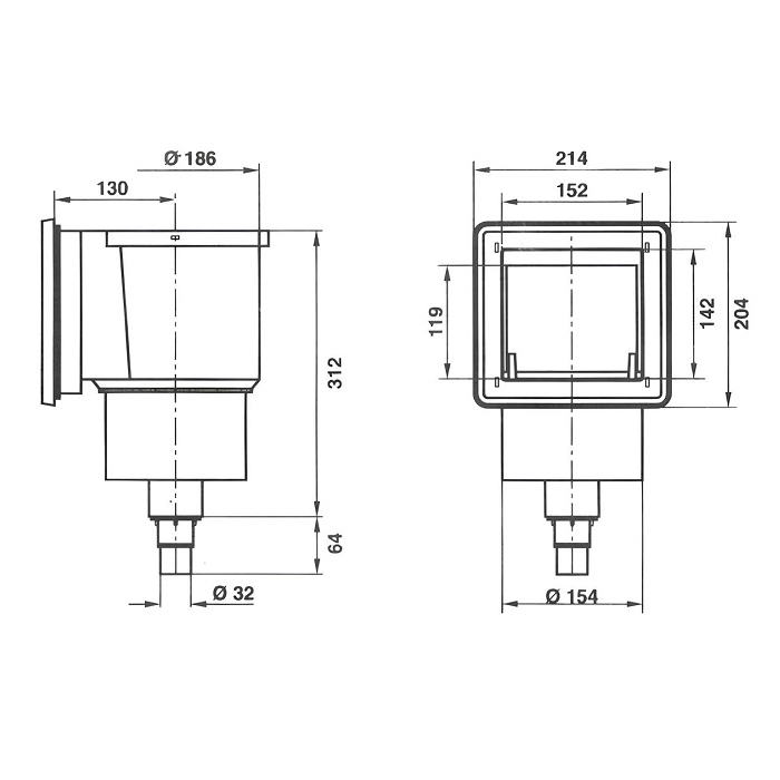 Astralpool Skimmer Komplett-Set