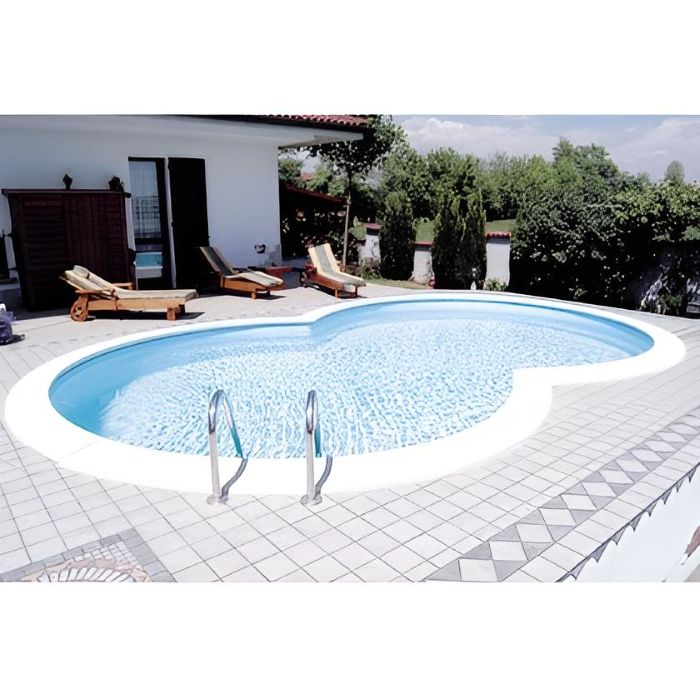 Stahlwandpool Compact Deluxe achtform, 150 cm Höhe, Folie 0,8 mm