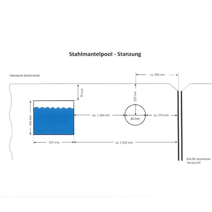 Stahlwandpool Compact Deluxe oval, 120 cm Höhe, Folie 0,8 mm