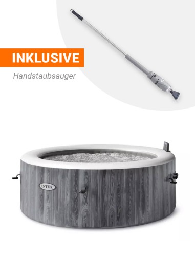 Intex Whirlpool Bubble Massage Greywood Deluxe inklusive Akku Handstaubsauger