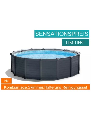 Intex Frame Pool Graphit 478x124 cm