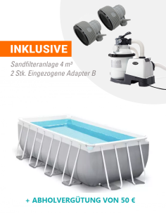 Intex Frame Pool Prism Quadra 400x200x100 cm