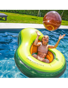 Swim Essentials Schwimmsessel/Luftmatratze Avocado mit Ball