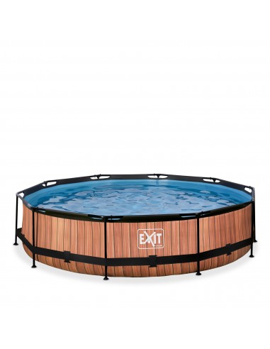 Exit Frame Pool Wood 360x76 cm, Filterpumpe, Set 1