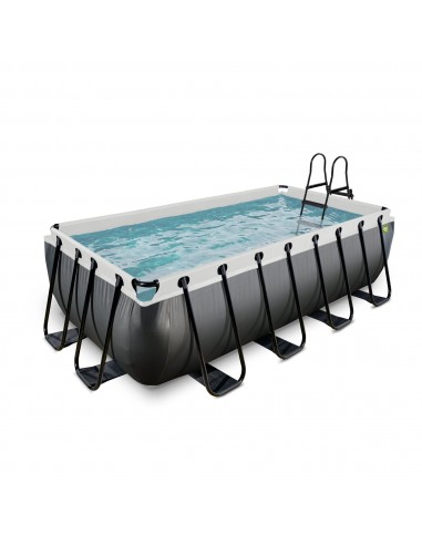 Exit Frame Pool Black Leather 400x200x100 cm