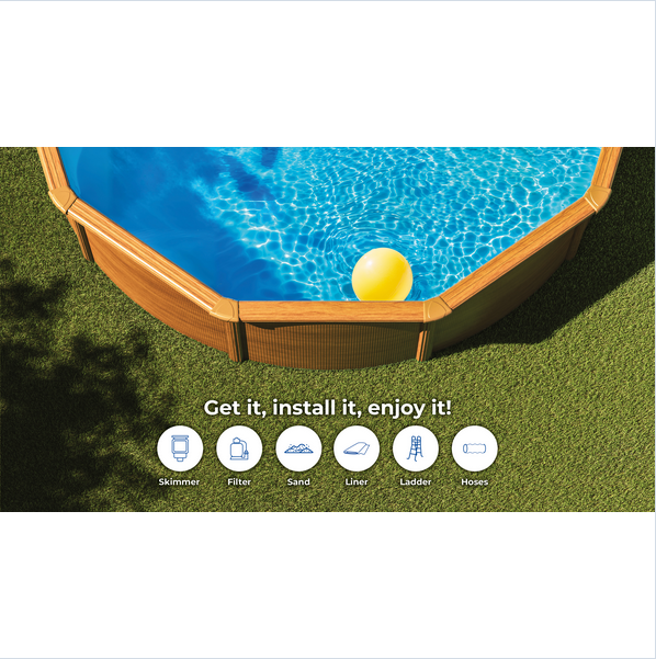 Gre Stahlwandpool Top130 350x132 cm, LAGERND