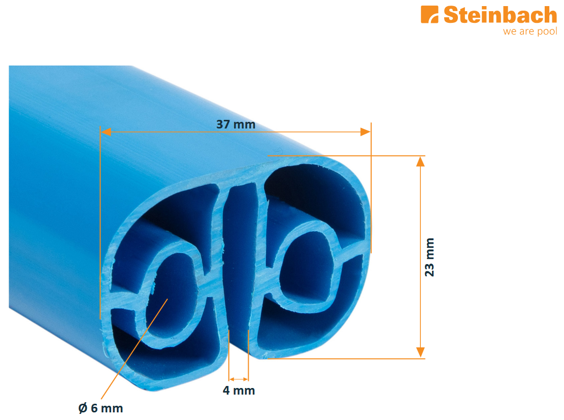 Steinbach Basic-Handlauf Einhängebiese für Styria oval 4,90x3,00 m