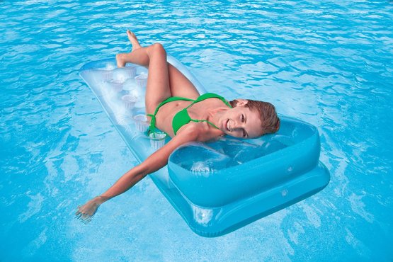 Intex 18 Taschen Luftmatratze Blau