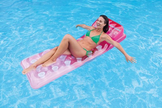 Intex 18 Taschen Luftmatratze Rosa