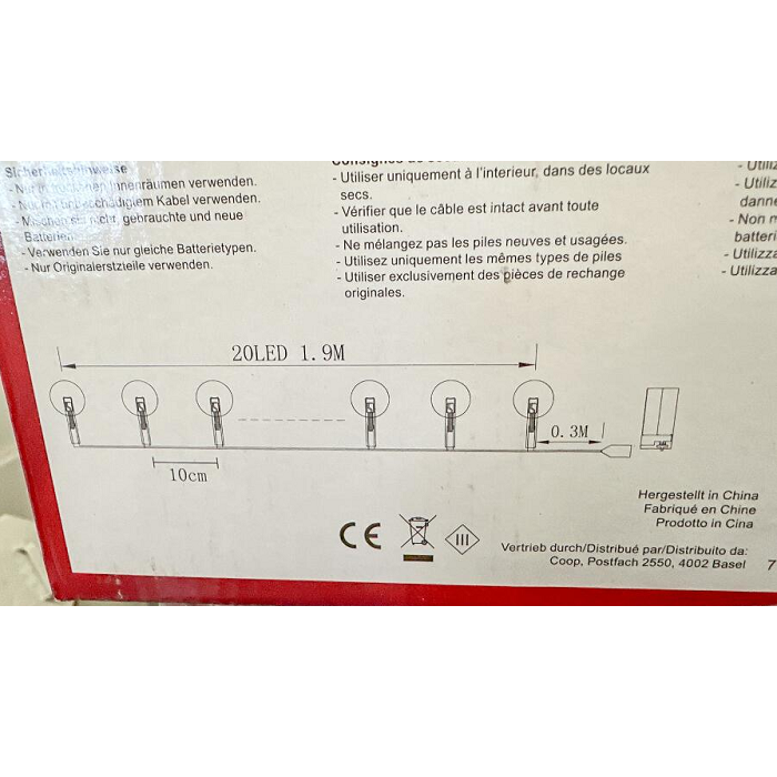 2,2 m Kugellichterkette 20 LED, Innenbereich
