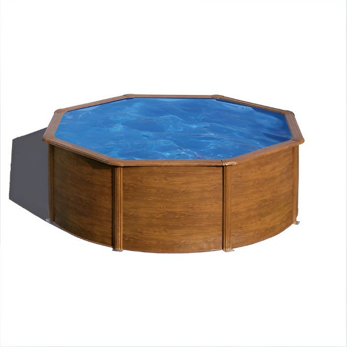 aufgebauter Stahlwandpool, frei stehend