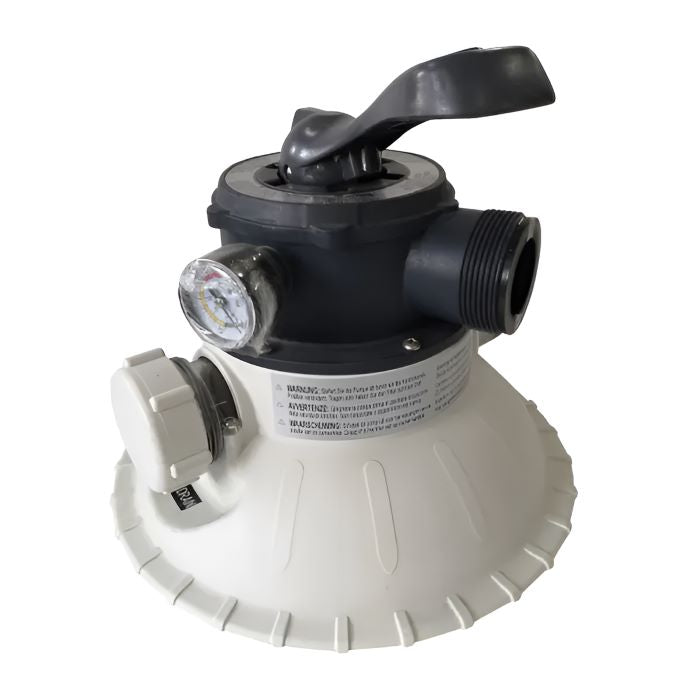 Intex 6-Wege-Ventil Original Ersatzteil für Sandfilteranlage Krystal Clear SX 1500 mit Manometer