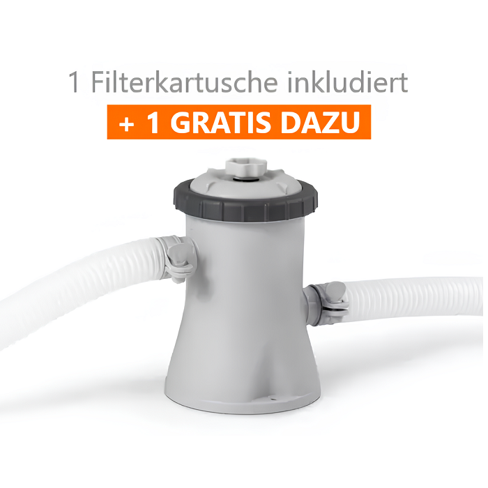 Intex Kartuschenfilteranlage ECO 602G – Filteranlage für Pools bis 7.900 l mit Filter Typ H und Anschlussset