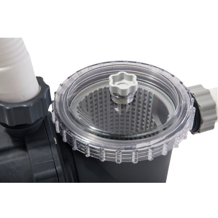 Vorfiltergehäuse mit transparentem Deckel der Intex Sandfilteranlage SX2800