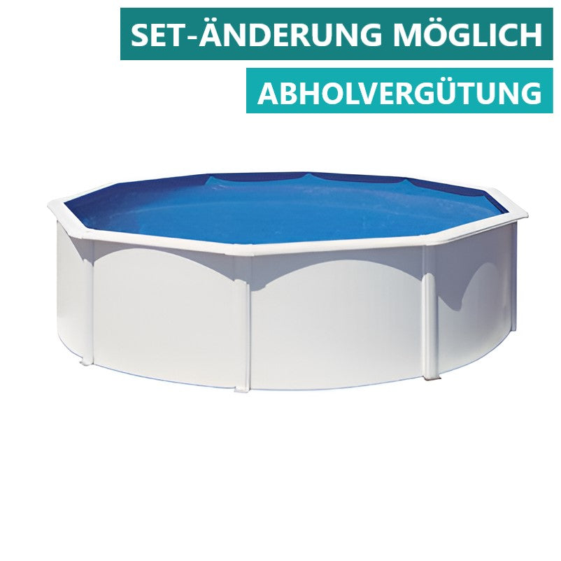 Gre Stahlwandpool Fidji 460x120 cm, LAGERND