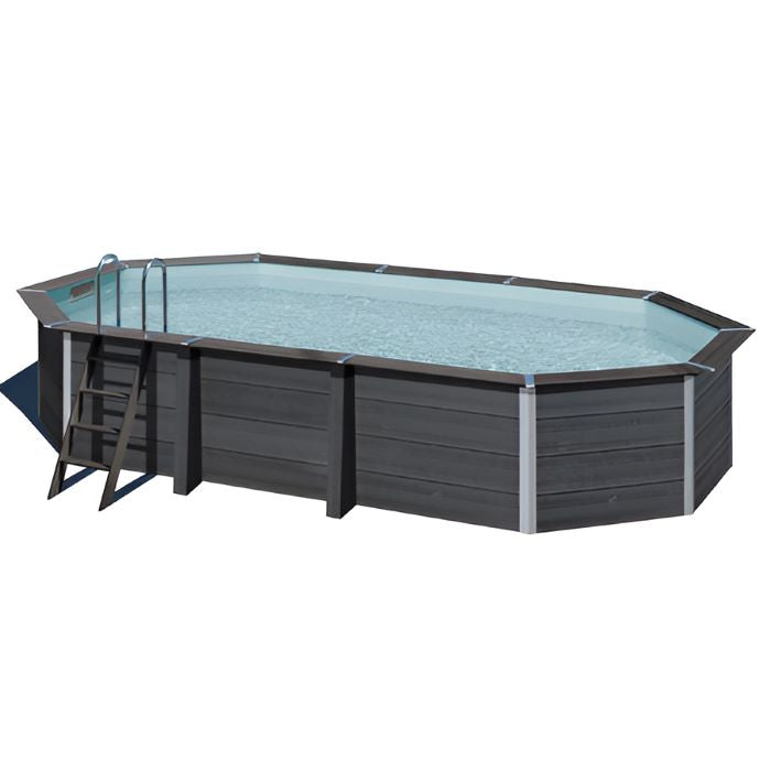 Gre Composite/WPC oval 664x386x124 cm + LED