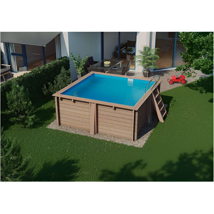 Gre Echtholzpool Carra 305x305x119 cm