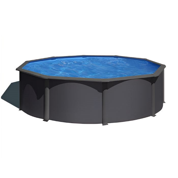Gre Stahlwandpool Anthracite 350x120 cm