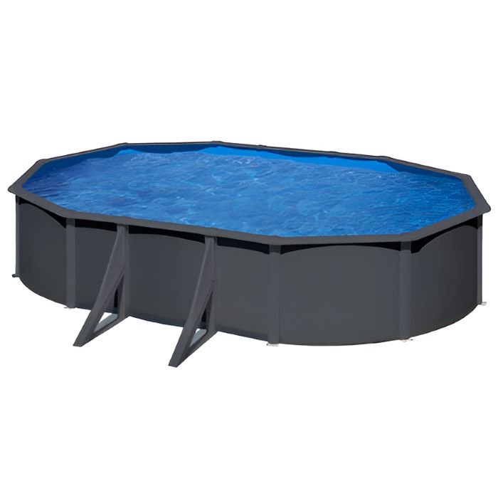 Gre Stahlwandpool Anthracite 500x300x120 cm