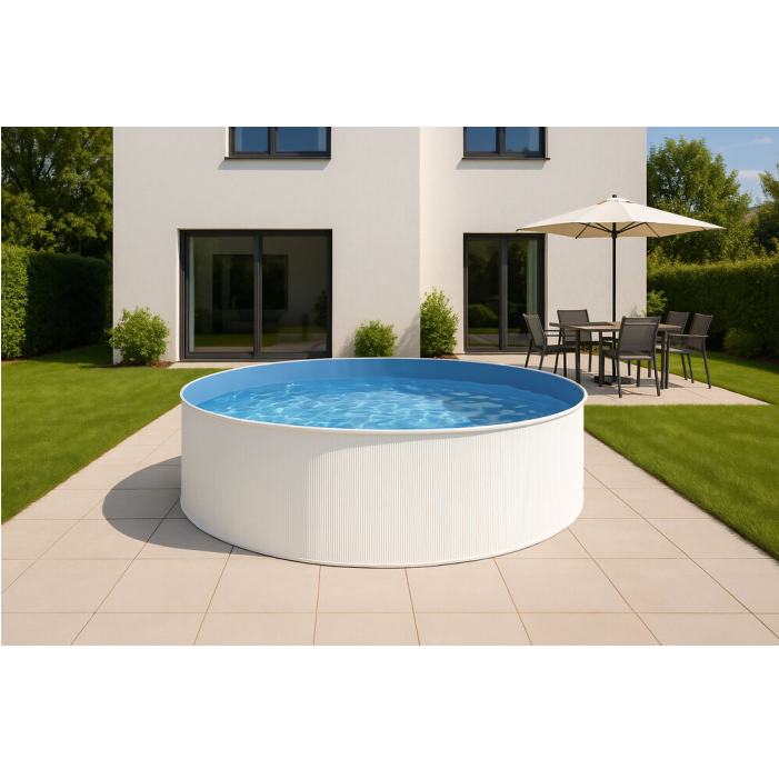 Steinbach Stahlwandpool New Splasher 350x90 cm, weiß