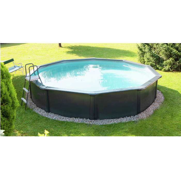 Steinbach Stahlwandpool Nuovo de Luxe II 360x120 cm, anthrazit