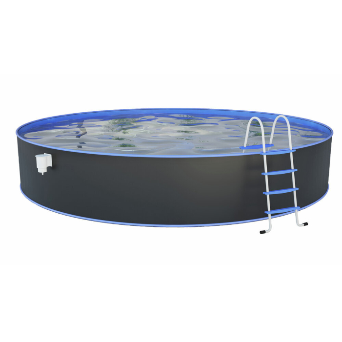 Steinbach Stahlwandpool Nuovo Ø 450x120 cm, anthrazit