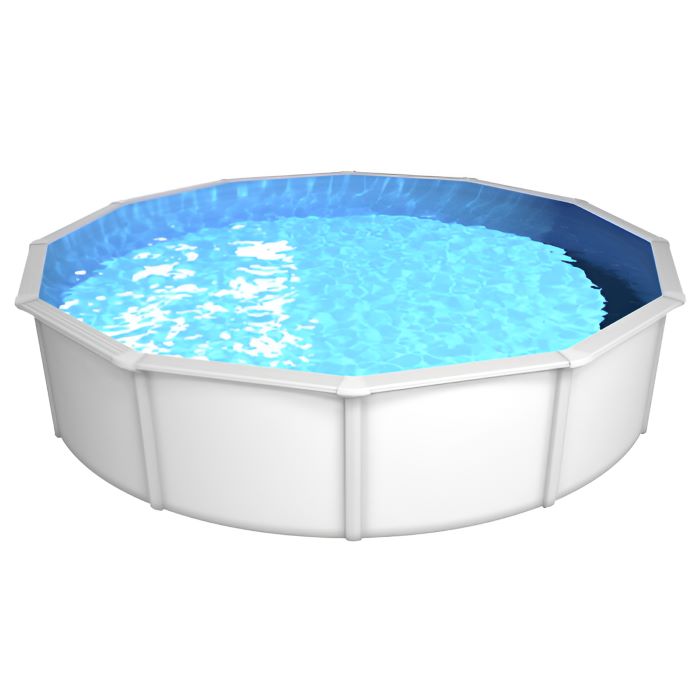Steinbach Stahlwandpool Nuovo de Luxe II 460x120, weiß