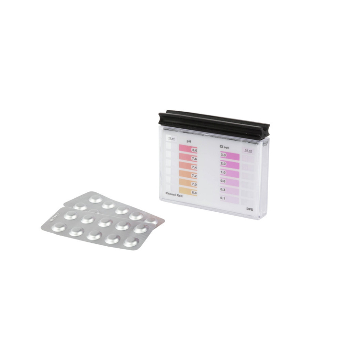 Steinbach Testkit für pH-Wert und freies Chlor – schnelle Messung mit Phenol-Red und DPD1, inkl. 10 Tabletten