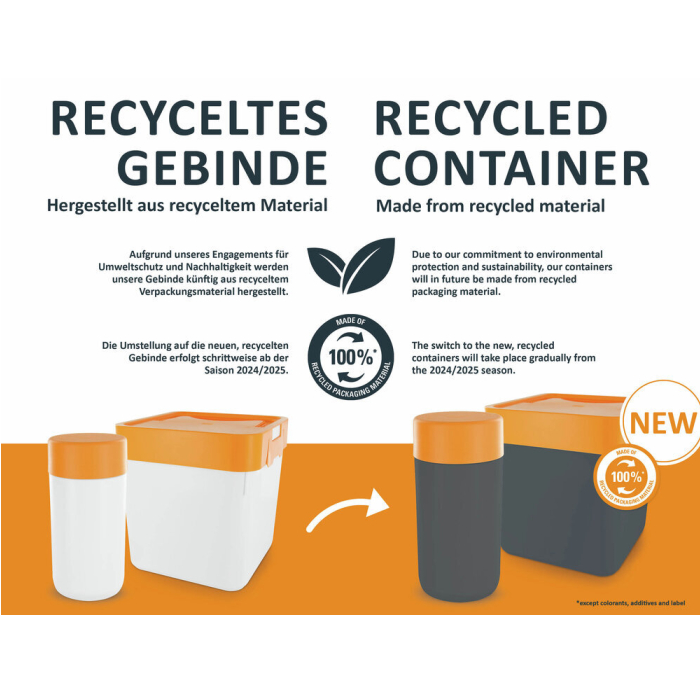 Steinbach pH Plus Granulat – anthrazitfarbenes Gebinde aus recyceltem Material
