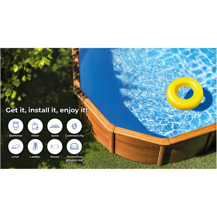 Gre Amazonia Stahlwandpool 610x375x132 cm – Detailansicht