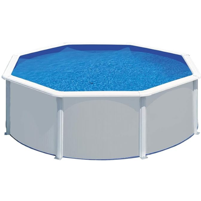 Gre Stahlwandpool Grau 550x132 cm, ohne Filteranlage, LAGERND