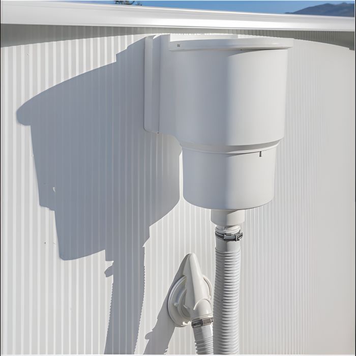 Gre Stahlwandpool Grau 550x132 cm, ohne Filteranlage, LAGERND